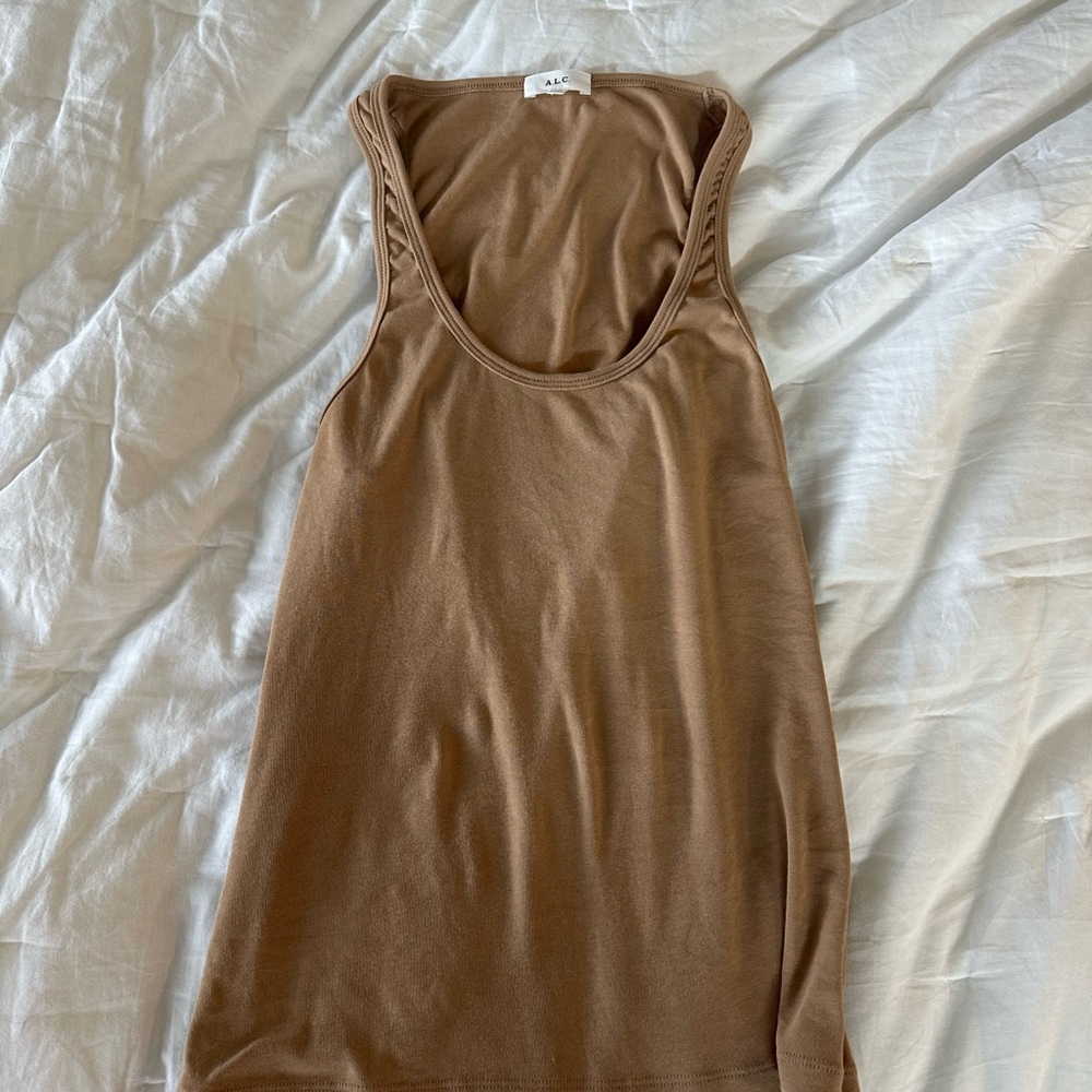 ALC Gray Brown Tan Fitted Sleeveless Tank
